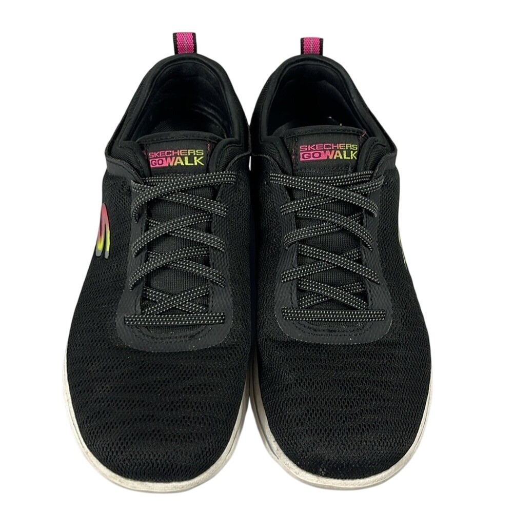 Skechers Go Walk Blossom Wind‎ Classic Washable Sneakers Womens Size 8.5 Black